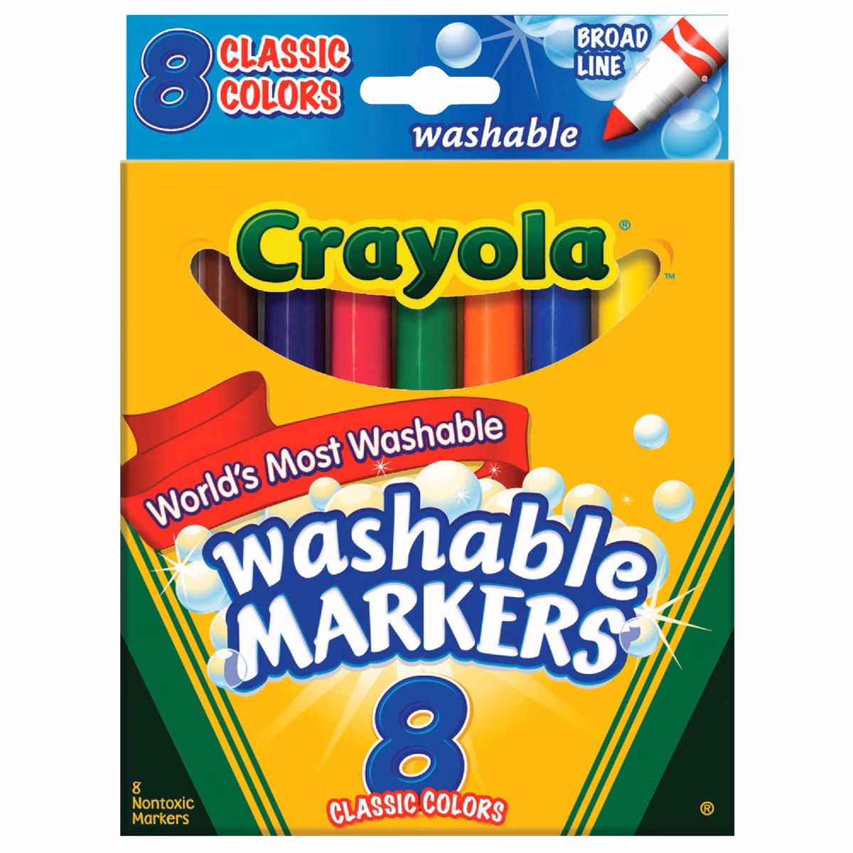 Crayola Assorted Color Broad Line Washable Markers (8-Pack)