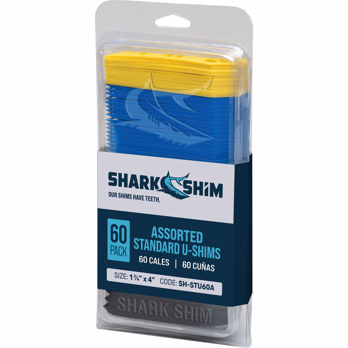 Broadfix 4 In. L Polypropylene Standard U Shim, Assorted Thicknesses (60-Count)