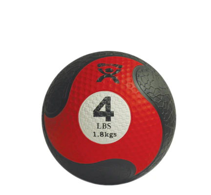 CanDo Firm Medicine Ball, 8″ Diameter, Red, 4lb.