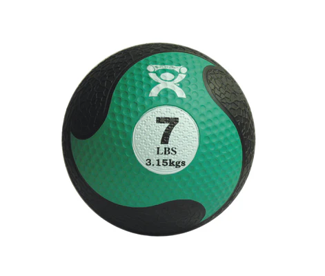 CanDo Firm Medicine Ball, 9″ Diameter, Green, 7lb.