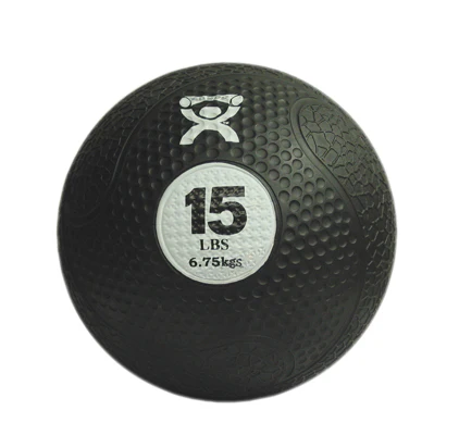 CanDo Firm Medicine Ball, 10″ Diameter, Black, 15lb.