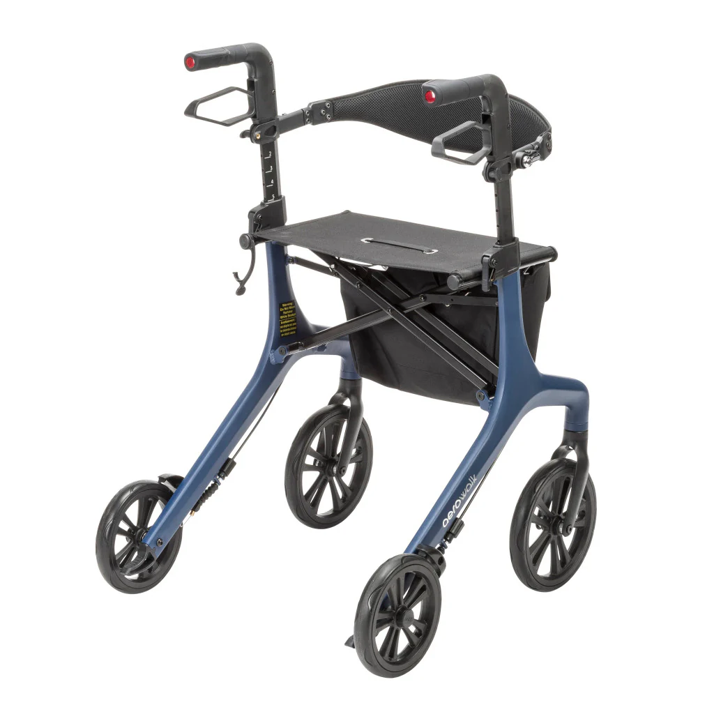 AeroWalk Ultra-Lite Rollator, Standard (Blue)