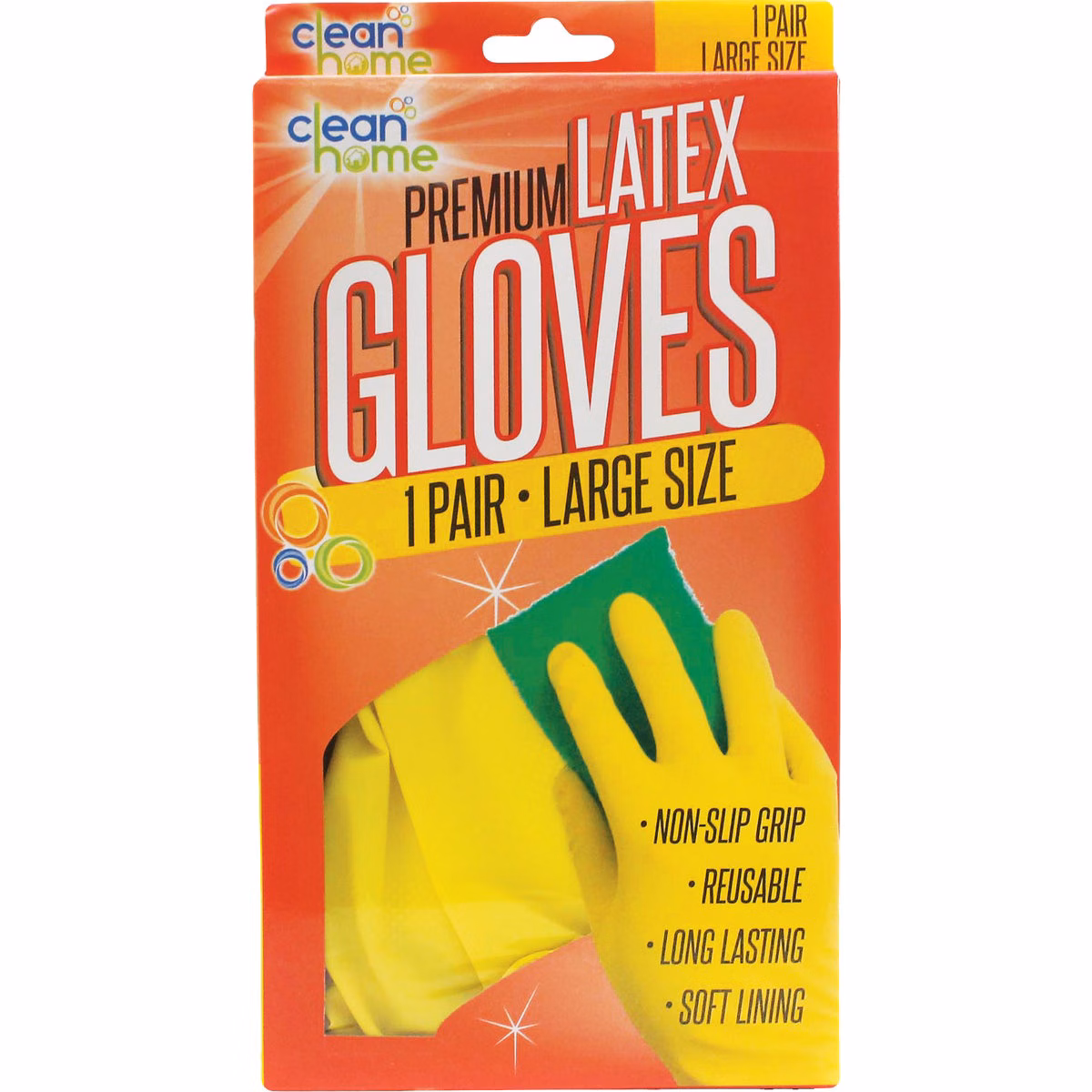 Clean Home 1 Pair Large Premium Latex Gloves