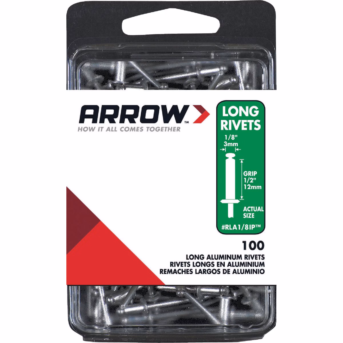 Arrow 1/8 In. x 1/2 In. Aluminum Rivet (100-Count)