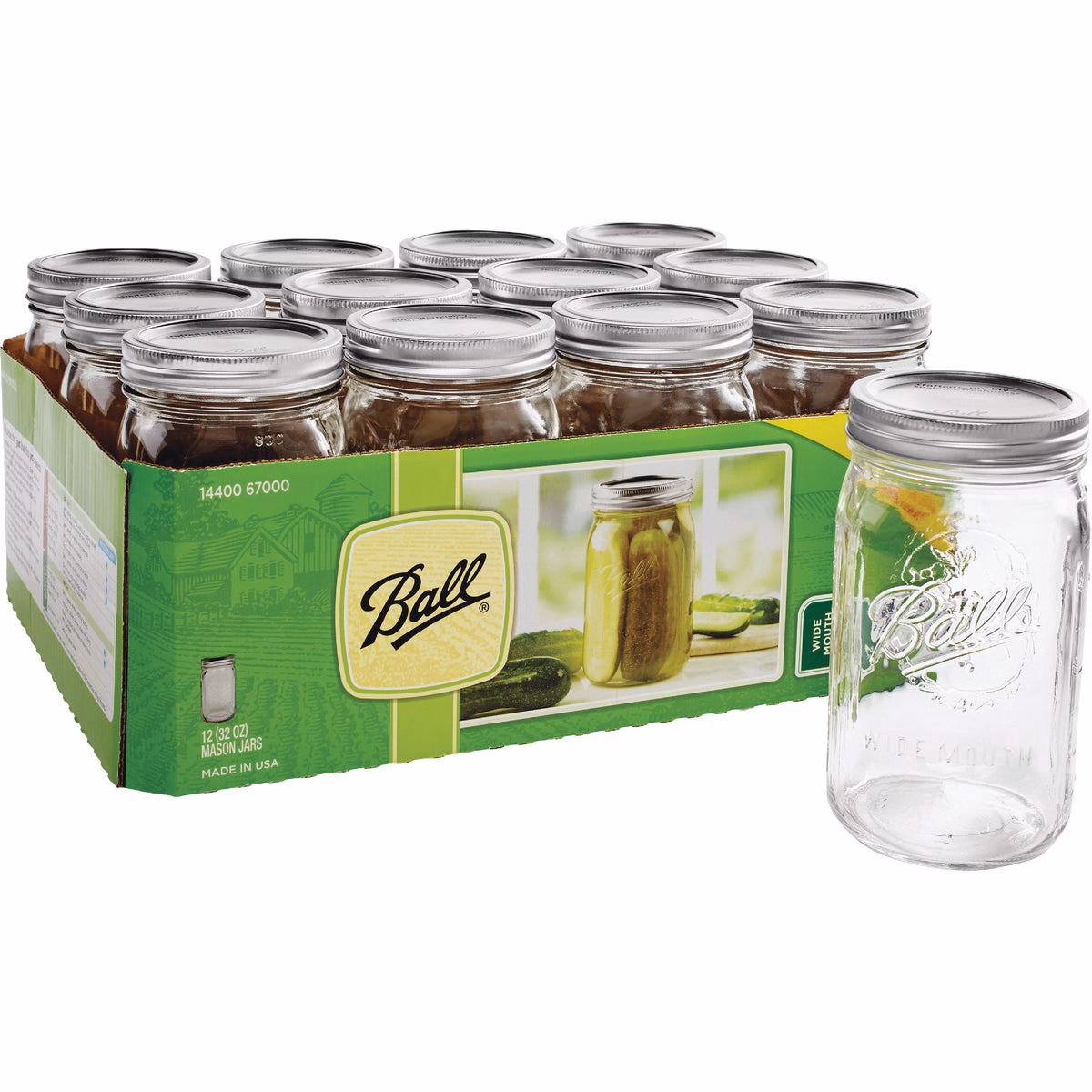 Ball 1 Quart Wide Mouth Mason Canning Jar (12-Count)