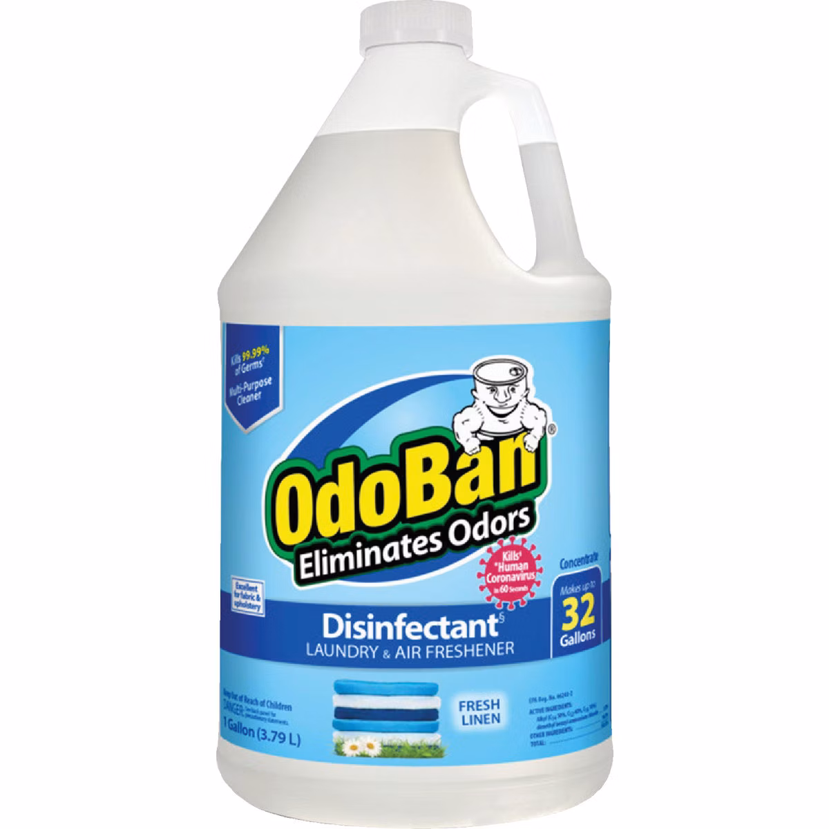 OdoBan 1 Gal. Fresh Linen Multi-Purpose Fabric & Air Freshener Disinfectant Concentrate Refill
