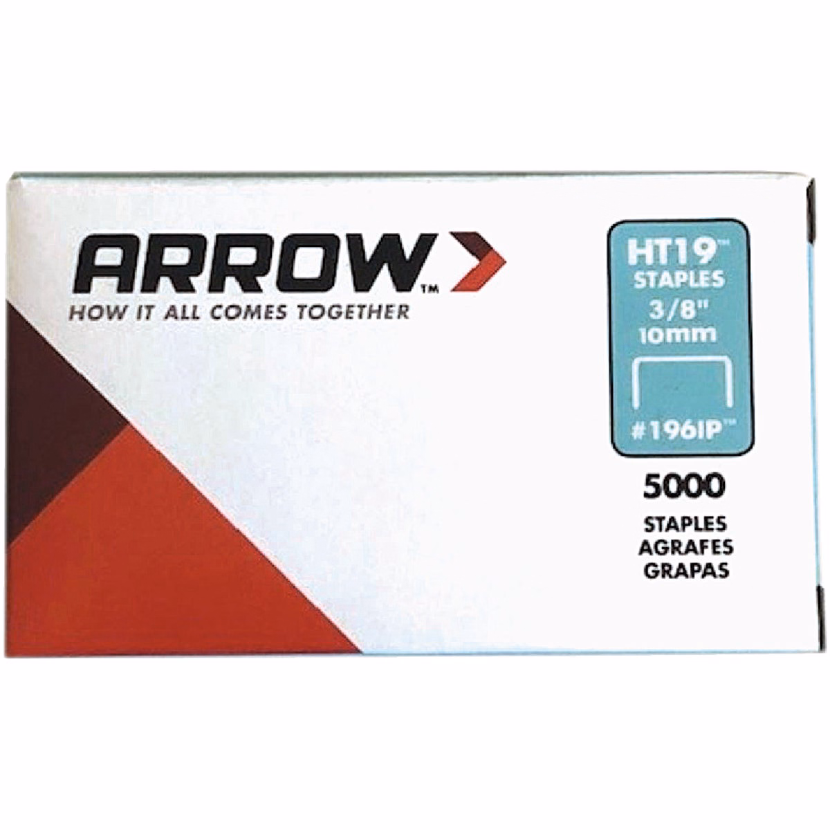 Arrow HT19 Hammer Tacker Staple, 3/8 In. (5000-Pack)