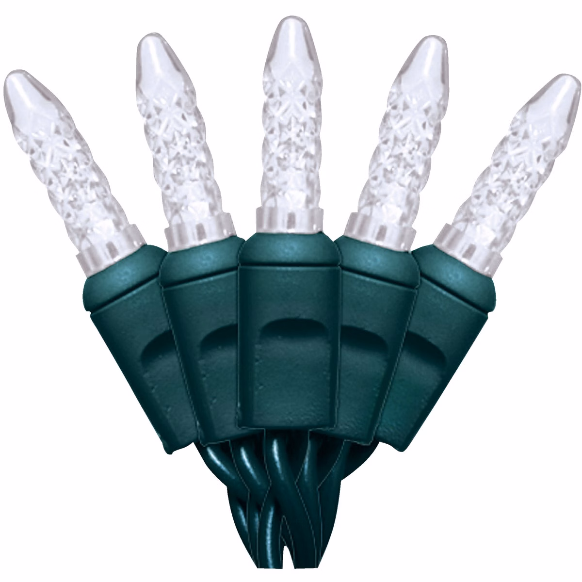 Home Impressions Pure White 200-Bulb Faceted M5 Mini LED Light Set