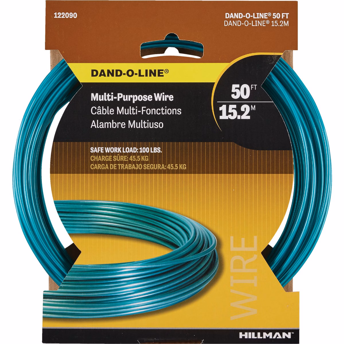 HILLMAN Dand-O-Line 50 Ft. Weatherproof Steel Clothesline