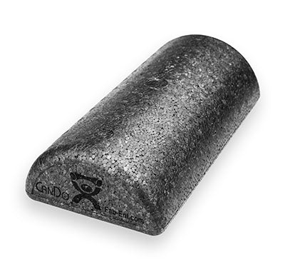 CanDo Foam Roller, Black Composite, Extra Firm (6″x12″) Half-Round (1EA)