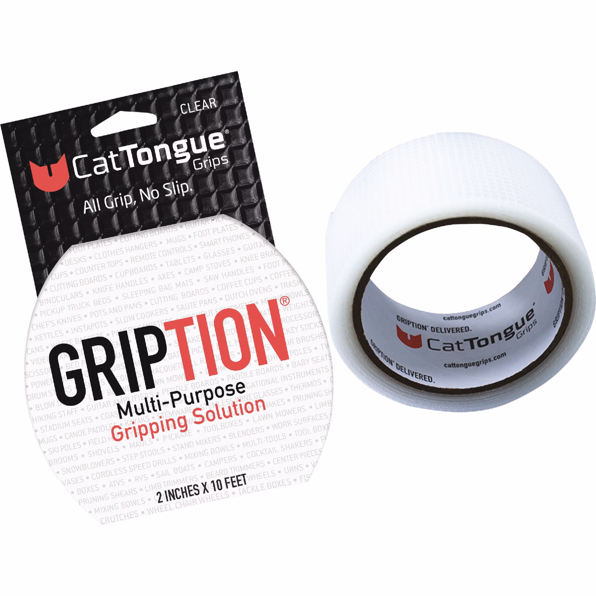 CatTongue Grips Gription 10 Ft. Clear Non-Abrasive Anti-Slip Roll