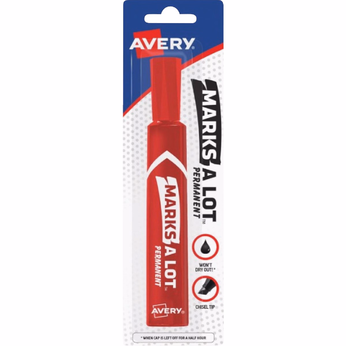 Marks-A-Lot Red Regular Chisel Tip Permanent Marker