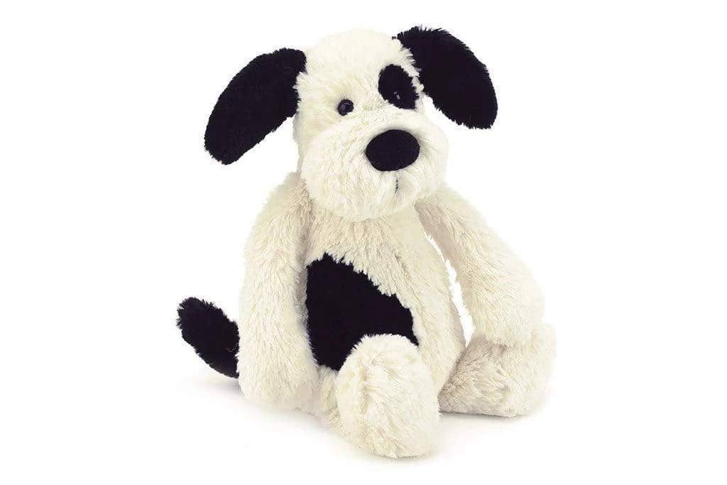 Black & Cream Puppy Medium Bashful