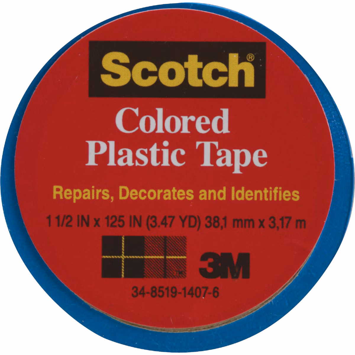 Scotch 1-1/2 In. Blue Colored Plastic Tape