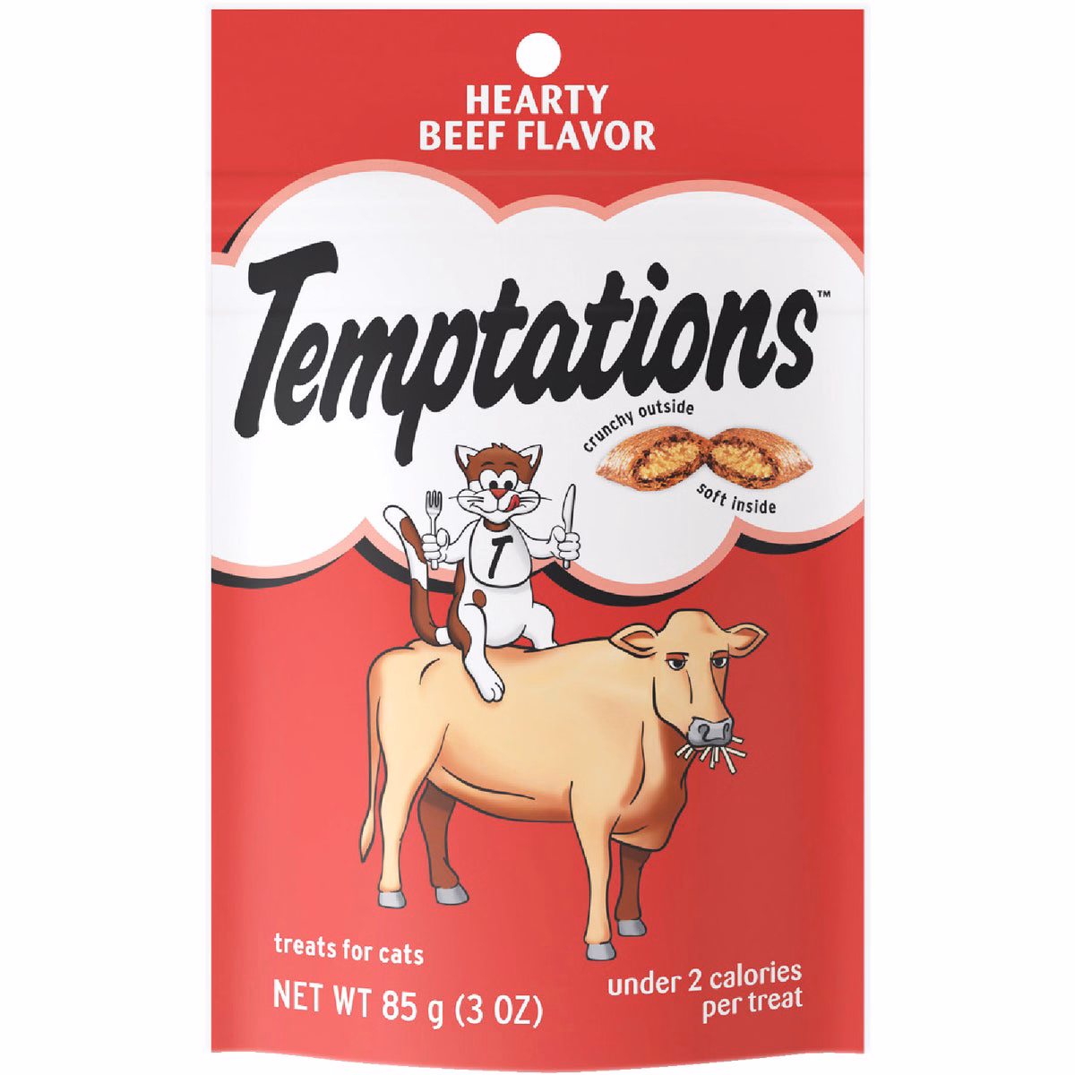 Temptations Hearty Beef 3 Oz. Cat Treat