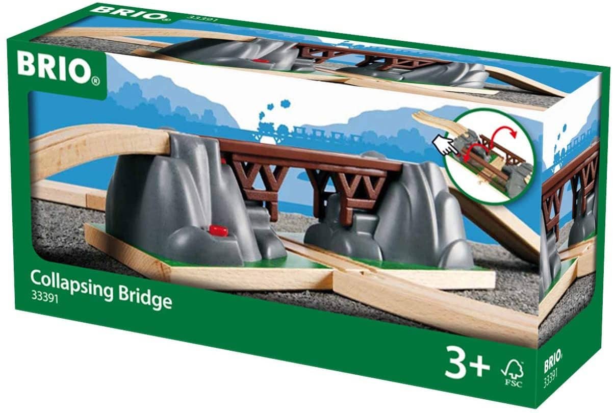 Brio World – 33391 Collapsing Bridge | 3 Piece Toy Train Accessory For Kids Age 3 And Up