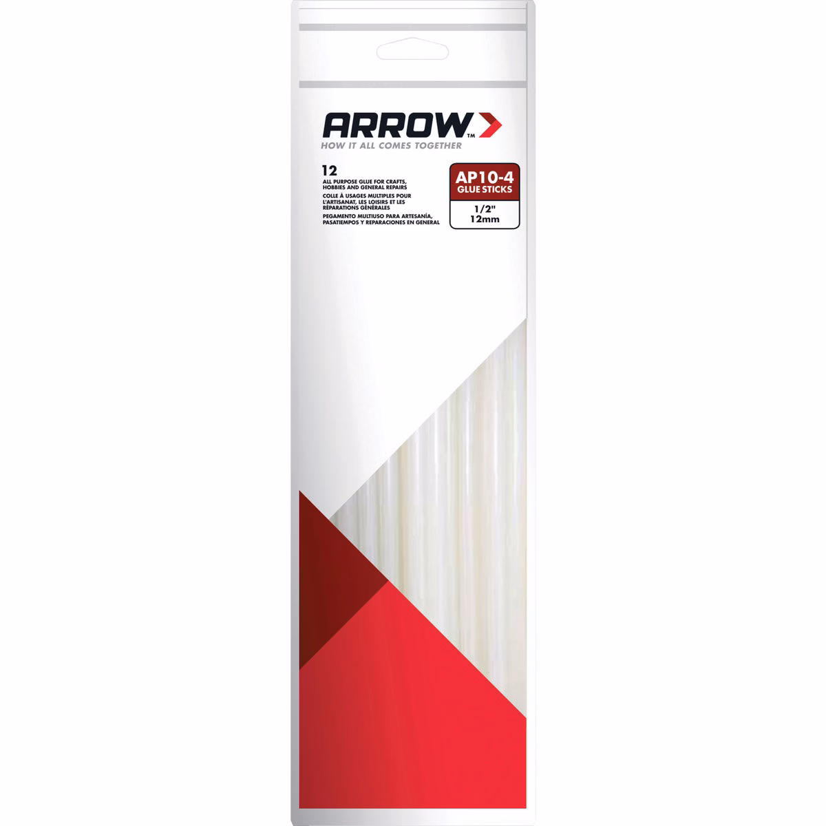 Arrow 10 In. Standard Clear Hot Melt Glue (12-Pack)
