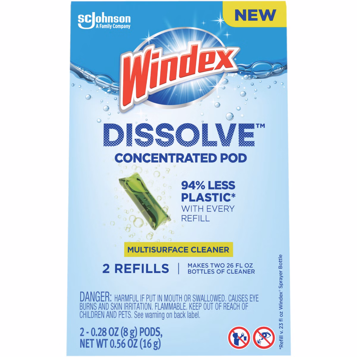 Windex Multi-Surface Dissolve Concentrated Pod Refills (2-Pack)