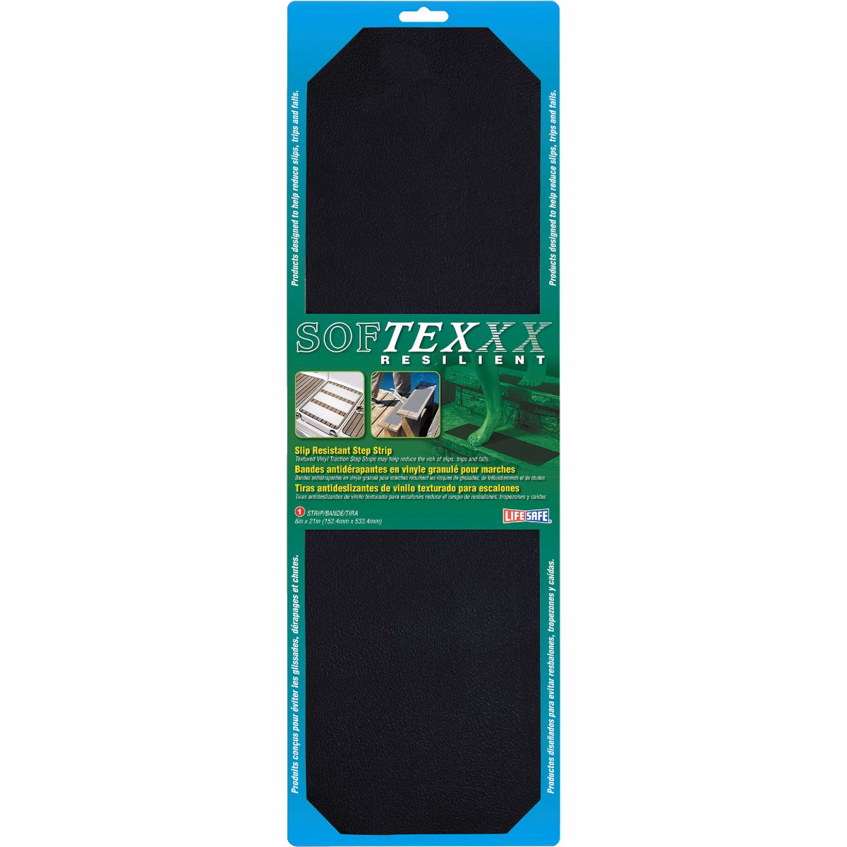 Softex 6 In. x 21 In. Black Safety Tread
