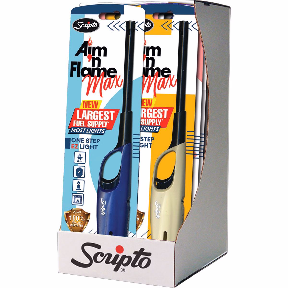 Scripto Aim 'n Flame MAX Nonrefillable Straight Stem Butane Lighter