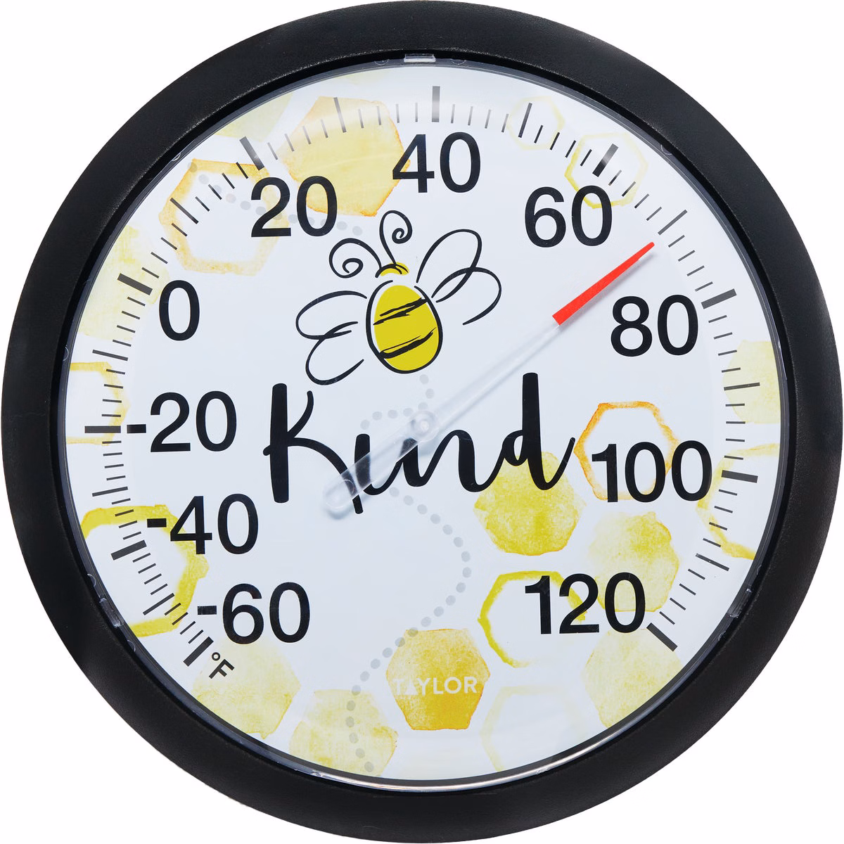 Taylor 13.25 In. Bee Kind Round Dial Thermometer