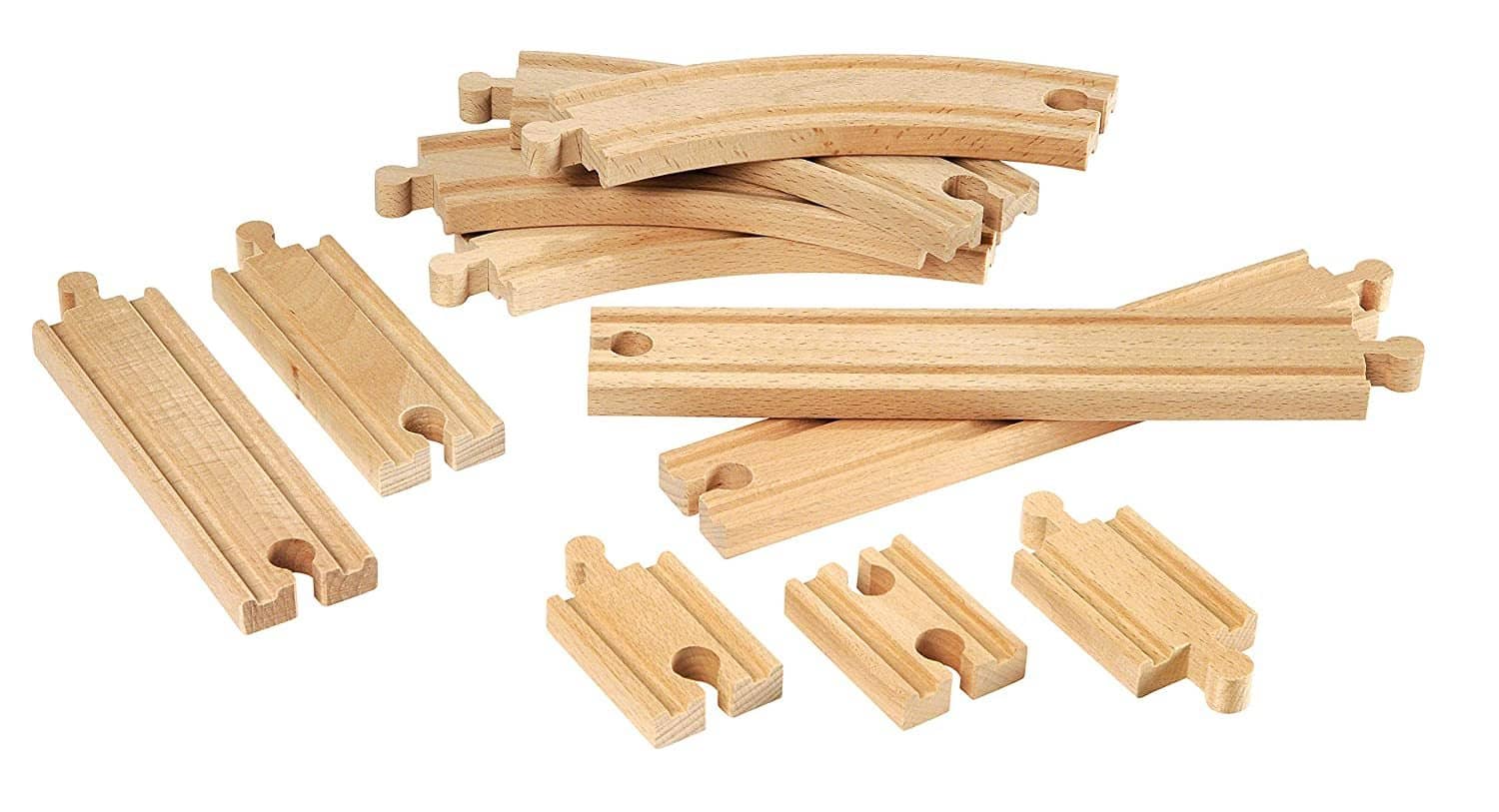 Brio World – 33401 Beginners Expansion Pack | 11 Piece Wooden Train Tracks For Kids Ages 3 And Up