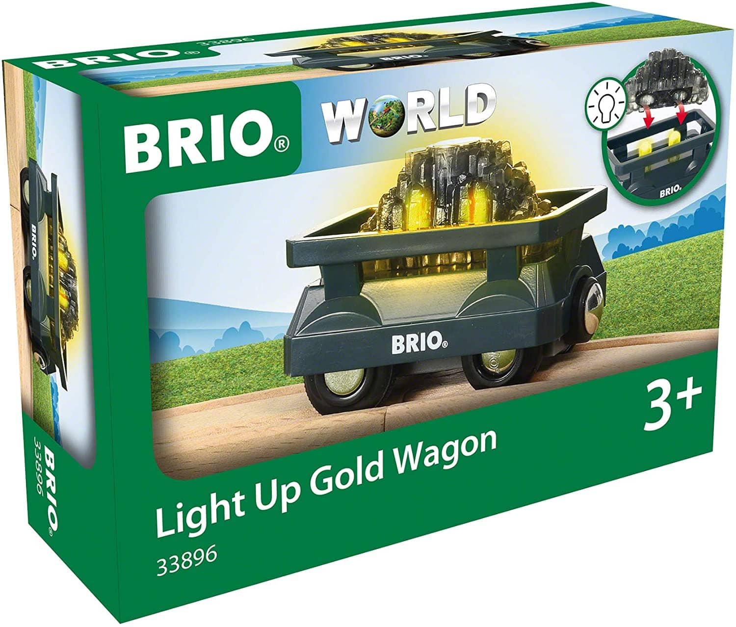 Brio World Light Up Gold Wagon