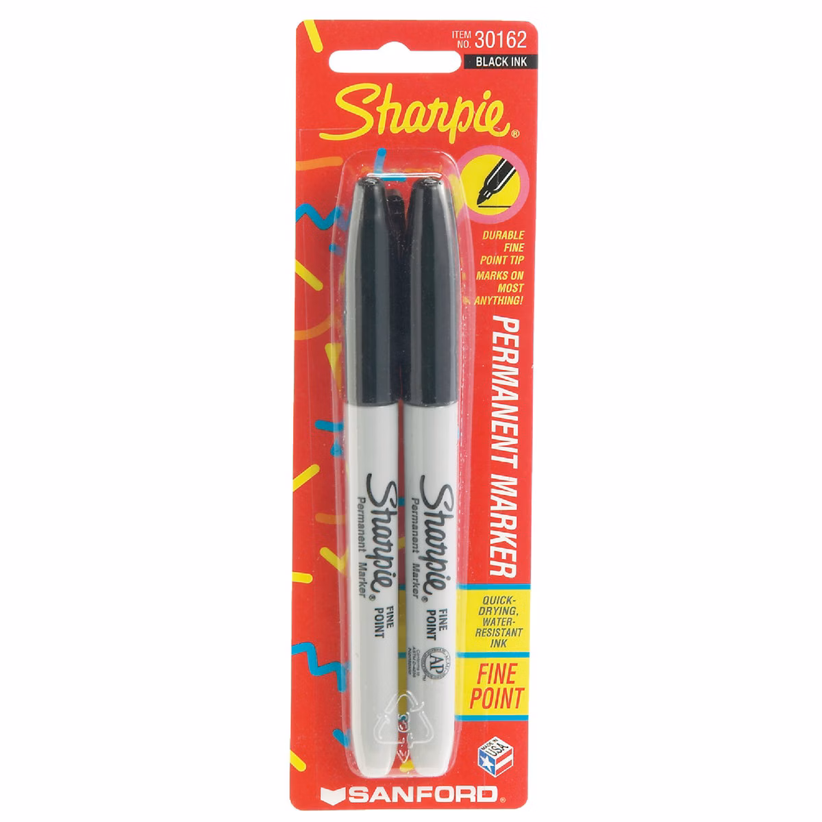 Sharpie Black Fine Point Permanent Marker (2-Pack)