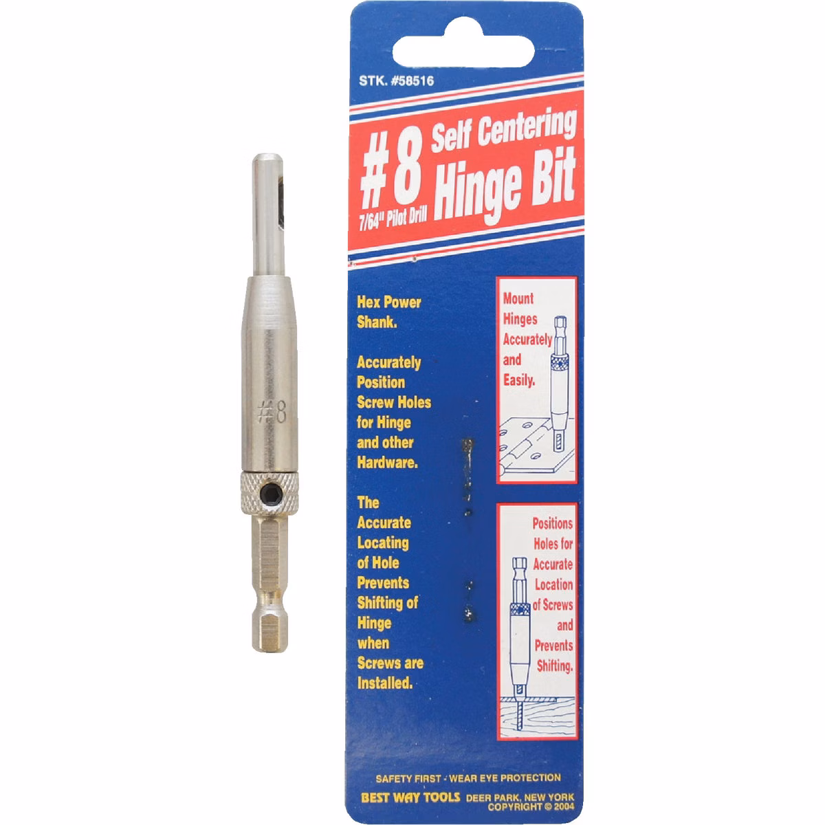 Best Way Tools #8 7/64 In. Hinge Drill Bit