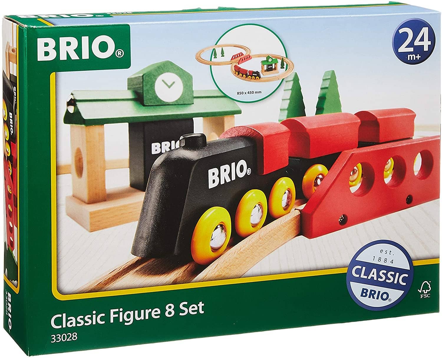 Brio World – 33028 Classic Figure 8 Set | 22 Piece Toy Train Set With Accessories And Wooden Tracks For Kids Age 2 And Up