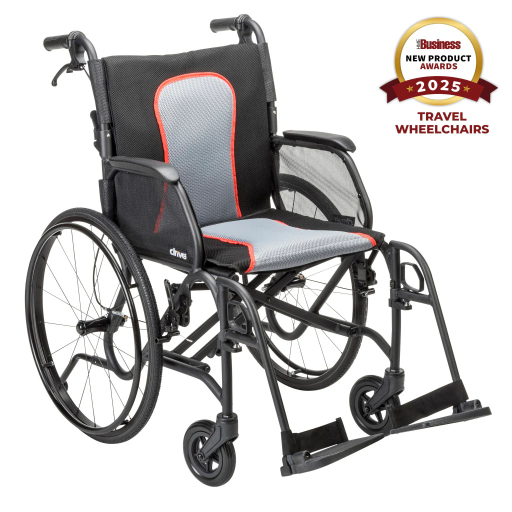AeroFly Ultra-Lite Wheelchair, 20″, Black
