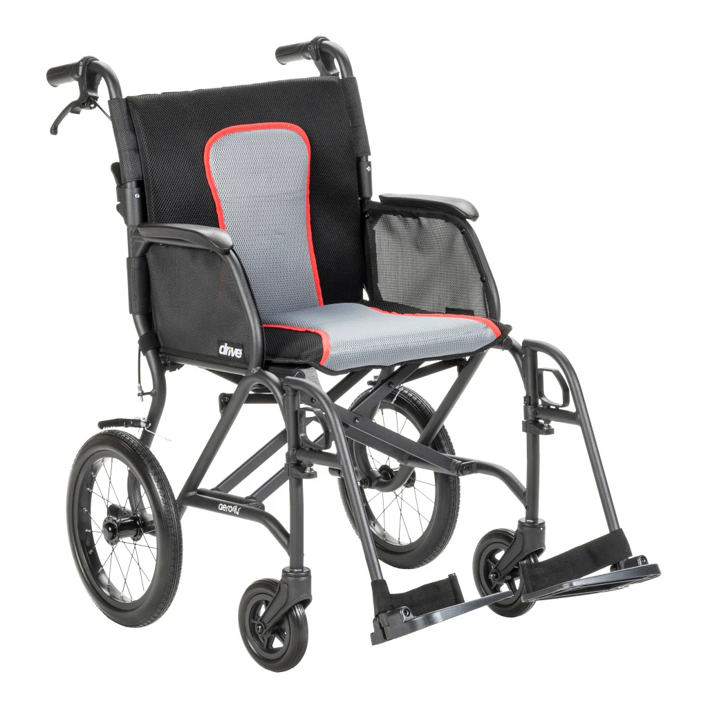 AeroFly Ultra-Lite Transport Chair, 18″, Black
