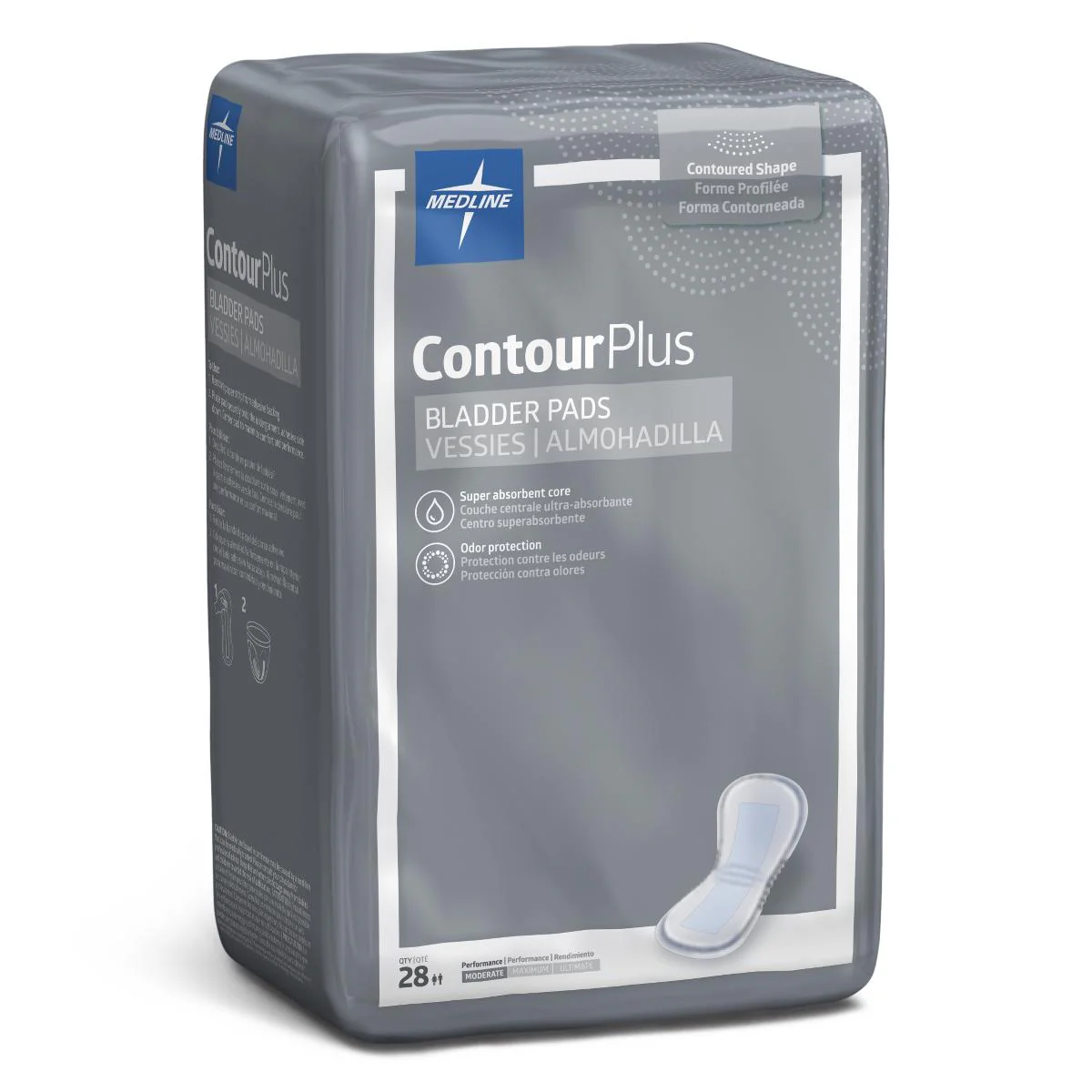 ContourPlus Bladder Control Pad, 5.5″ x 10.5″ (bag of 28)