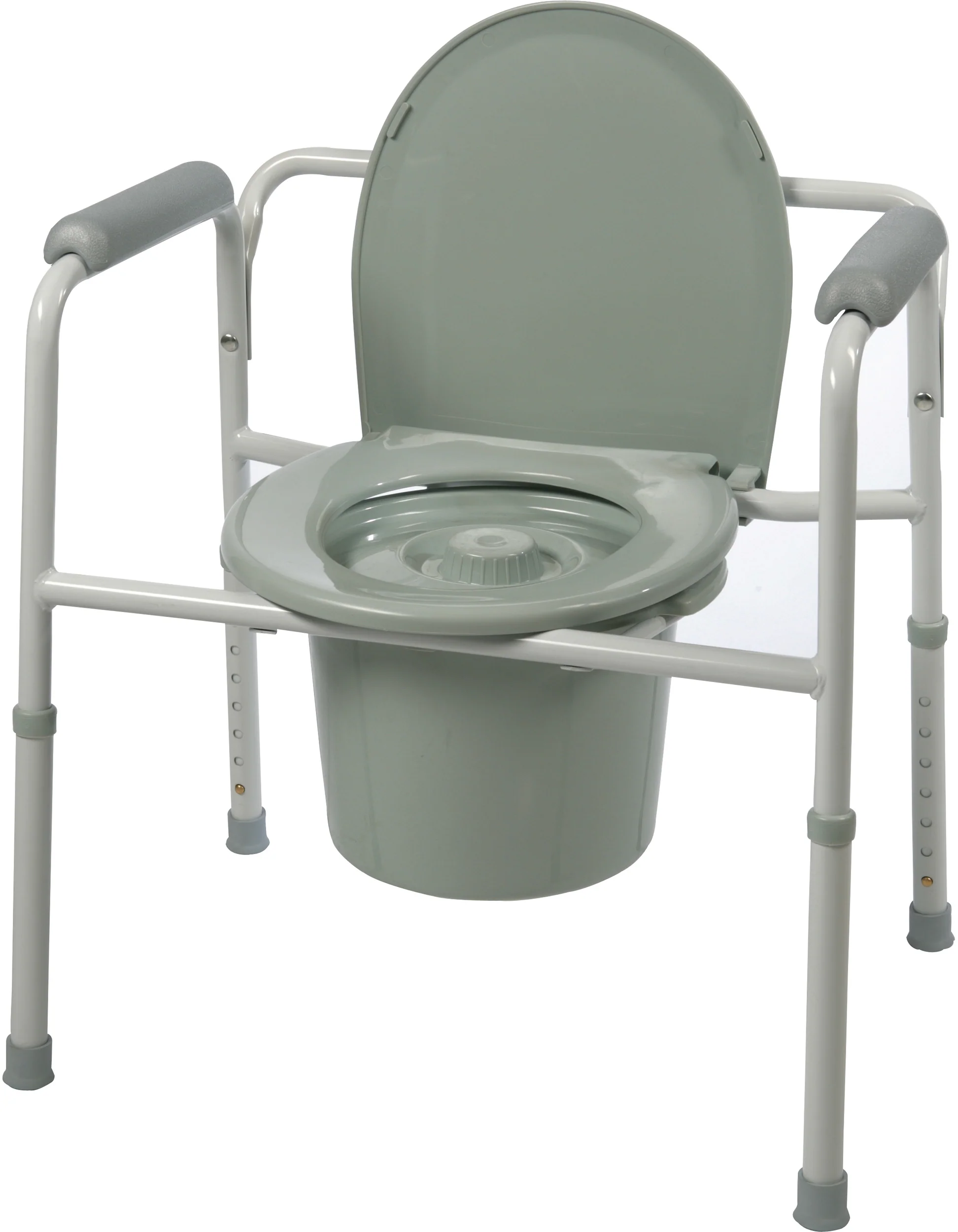 3-in-One Steel Commode with Plastic Armrests (case of 4)
