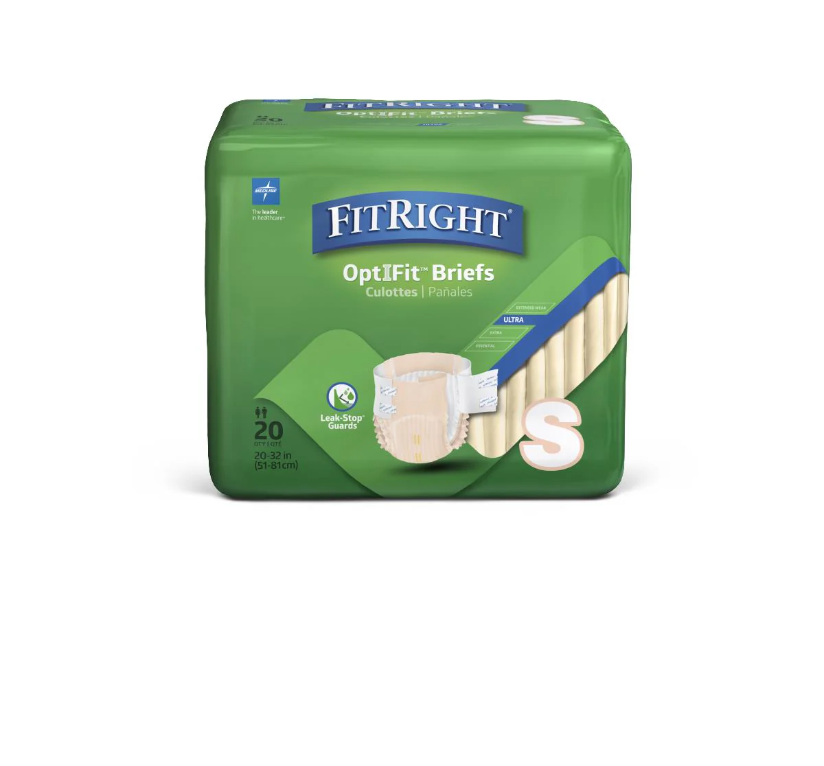 FitRight Ultra Adult Briefs, Small (bag of 20)