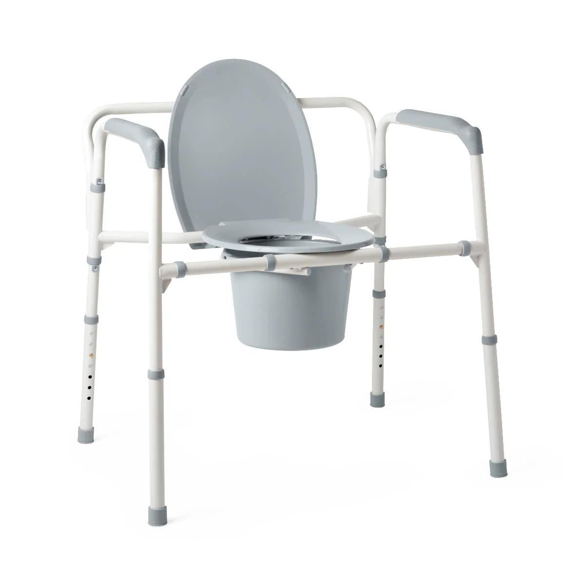 Extra-Wide 24″ Steel Bariatric Commode, Elongated