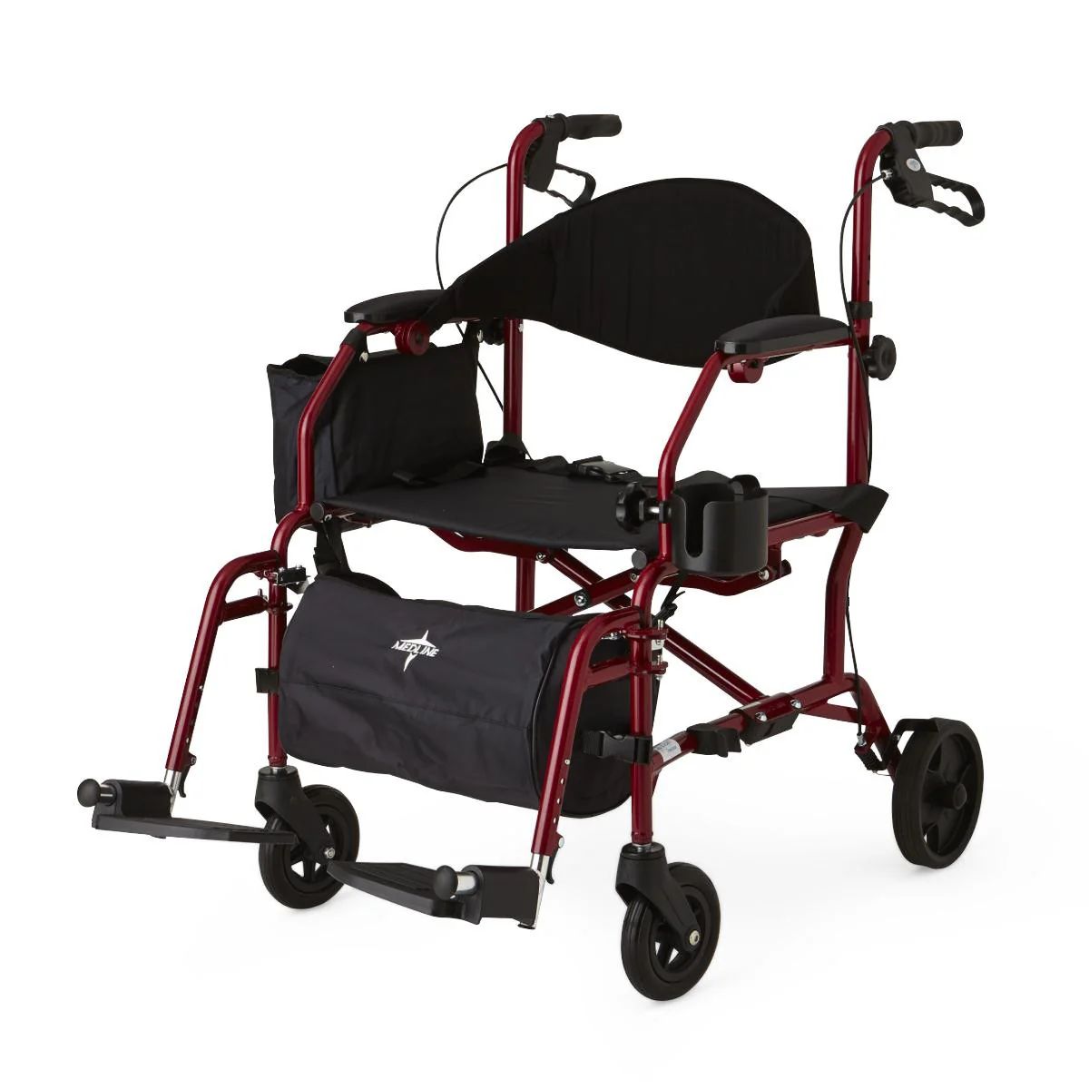 Translator Combination Transport Chair and Rollator, Red