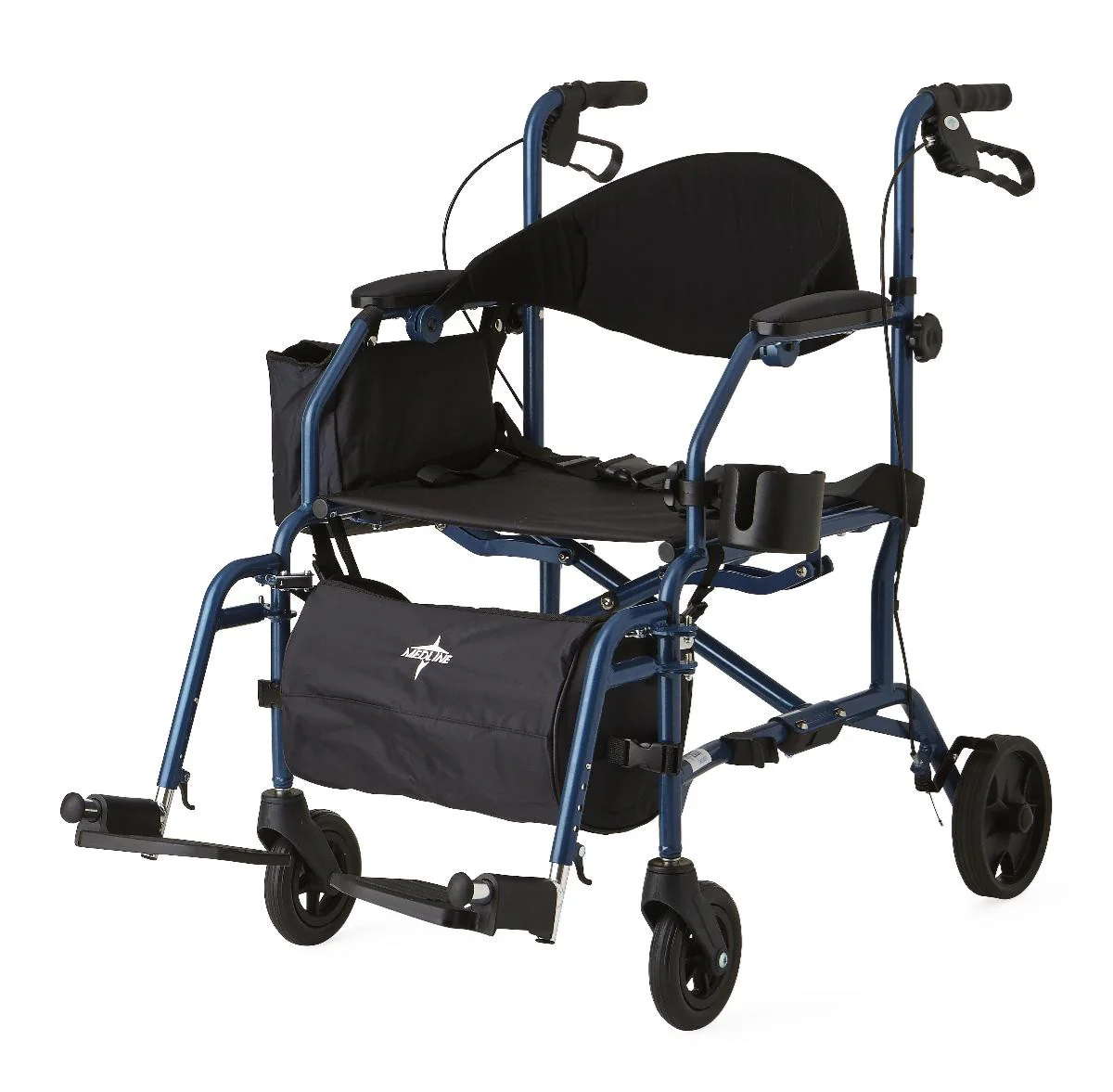 Translator Combination Transport Chair and Rollator, Blue