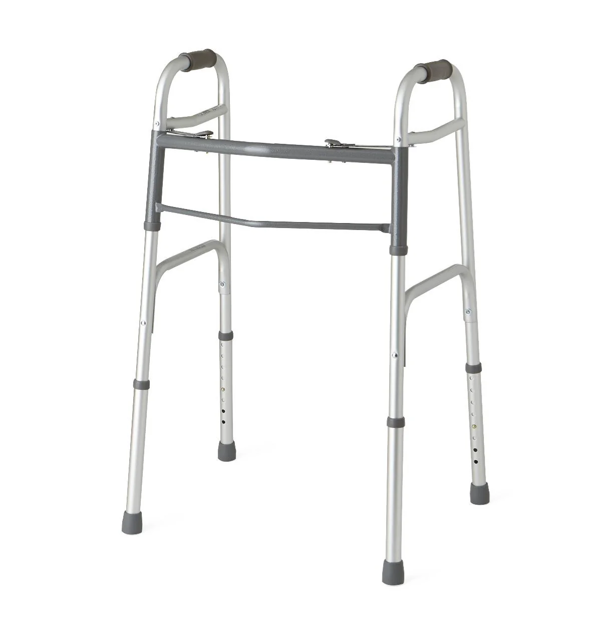 Two-Button Adult Walker, Folding, 1″ Adjustable (1EA)