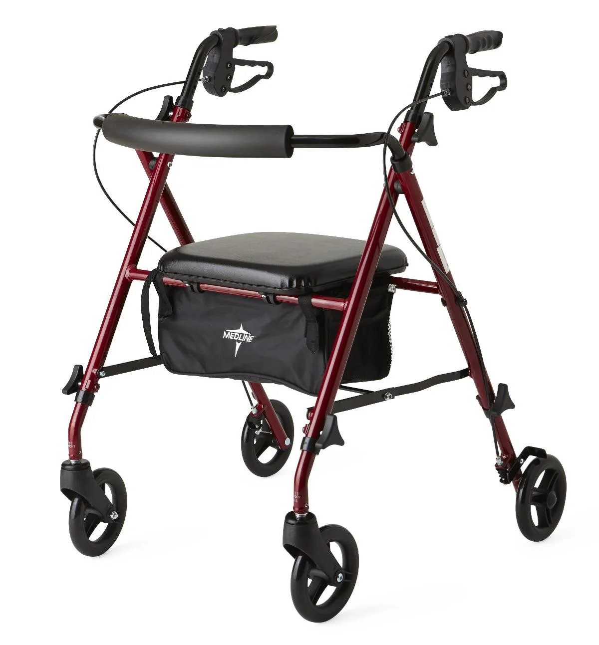 Superlight Aluminum Rollator, Burgundy