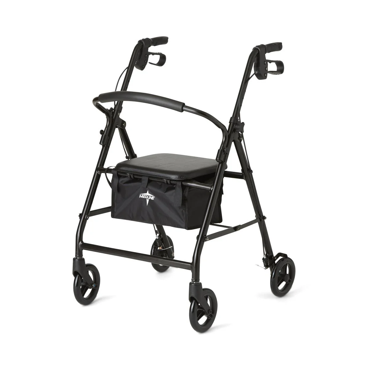Basic Steel Rollator with 6″ Wheels, Black