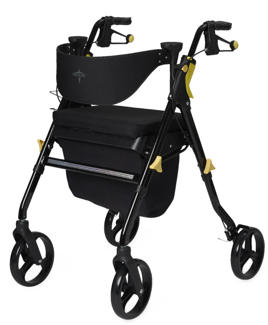 Empower Rollator with 8″ Wheels, Black