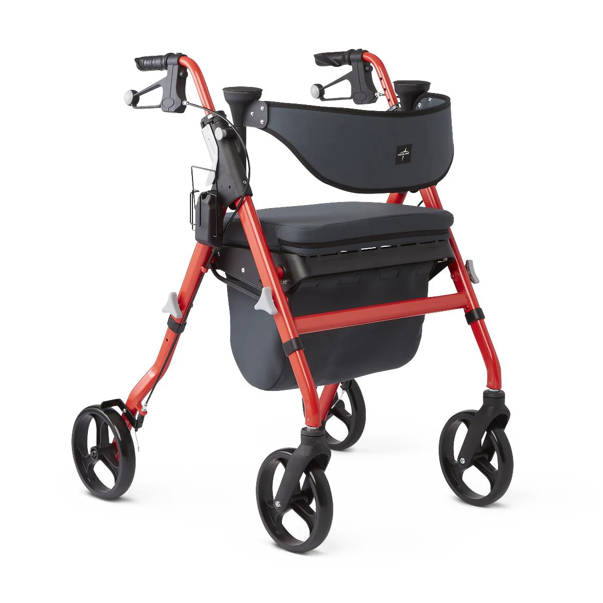 Empower Rollator with 8″ Wheels, Red