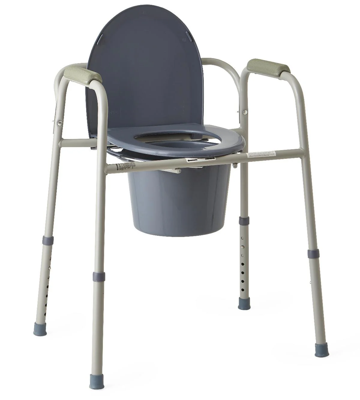 Medline 3-in-1 Steel Bedside Commode (case of 4)