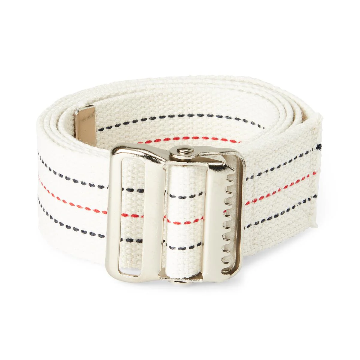Washable Cotton Gait Belt, 60″, (Red, White and Blue Stripes) (case of 6)