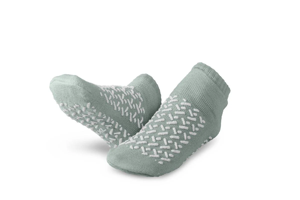 Double-Tread Slippers, Gray, 2X-Large (1 pair)