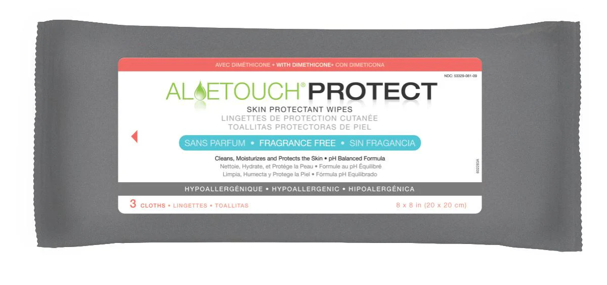 AloeTouch PROTECT Skin Protectant Wipes with Dimethicone (1 pack)