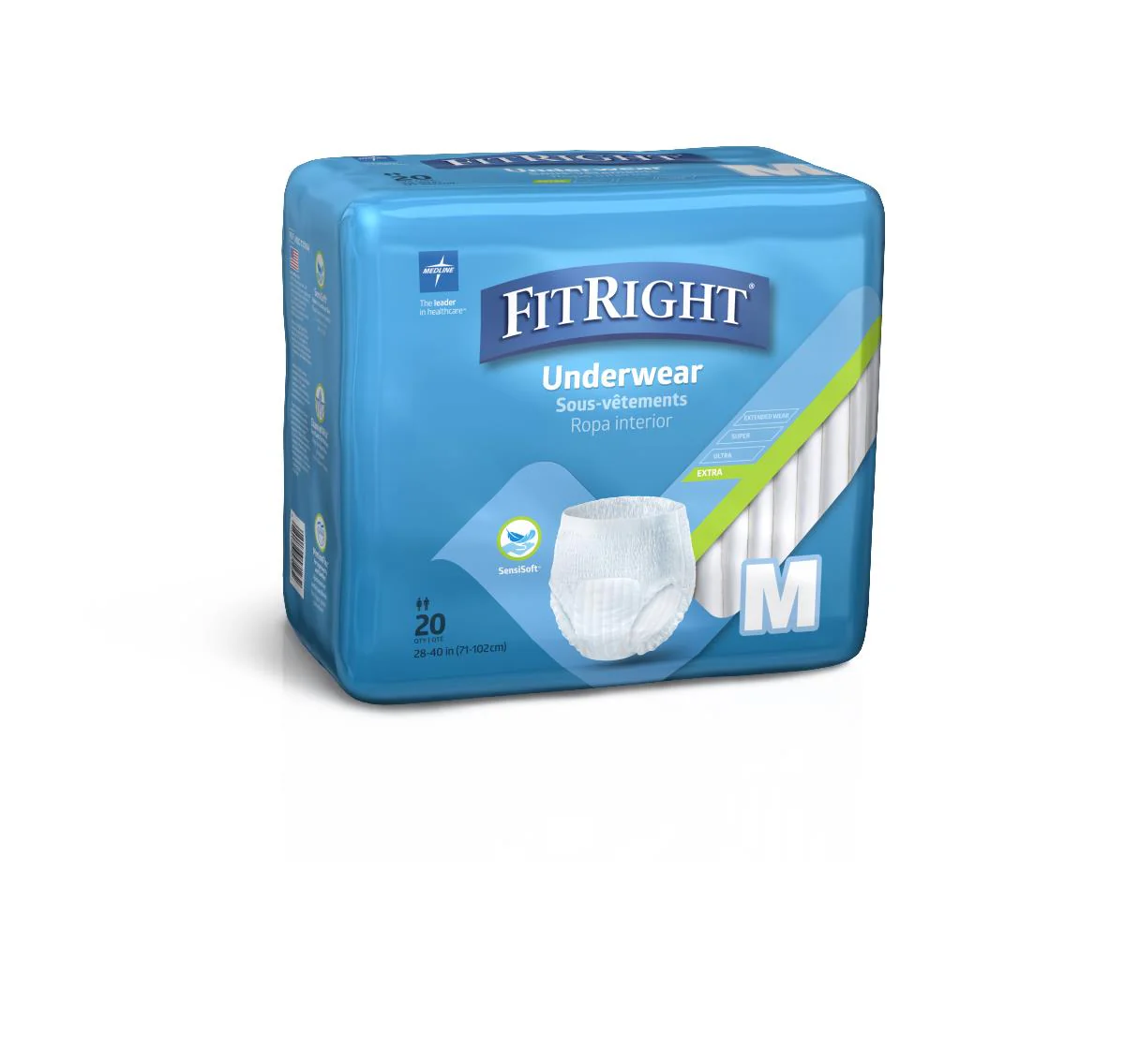 FitRight Extra Protective Underwear, Medium, 28″-40″ (bag of 20)