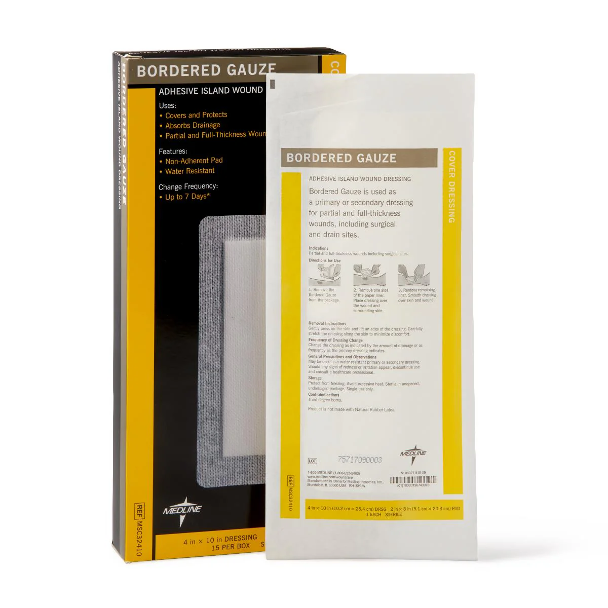 Sterile Bordered Gauze, 4″ x 10″ (box of 15)