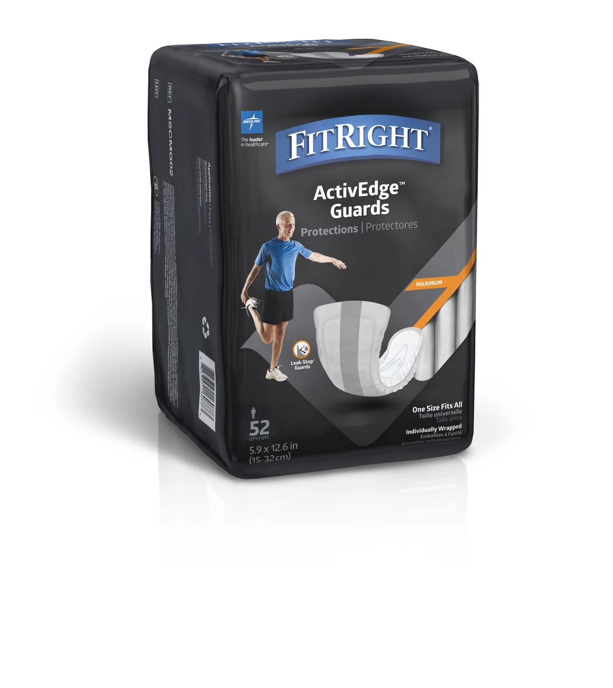 FitRight Active Guards for Men Incontinence Liners (case of 208)